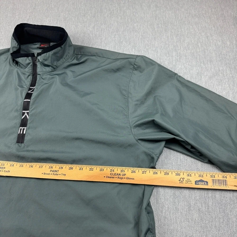 Vintage Nike Jacket Mens 2XL Green Windbreaker‎ 1/2 Zip Running Track Pullover